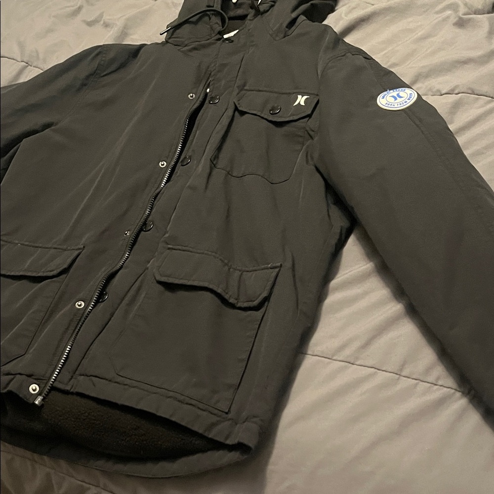 Hurley Black Military Field Jacket